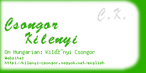 csongor kilenyi business card